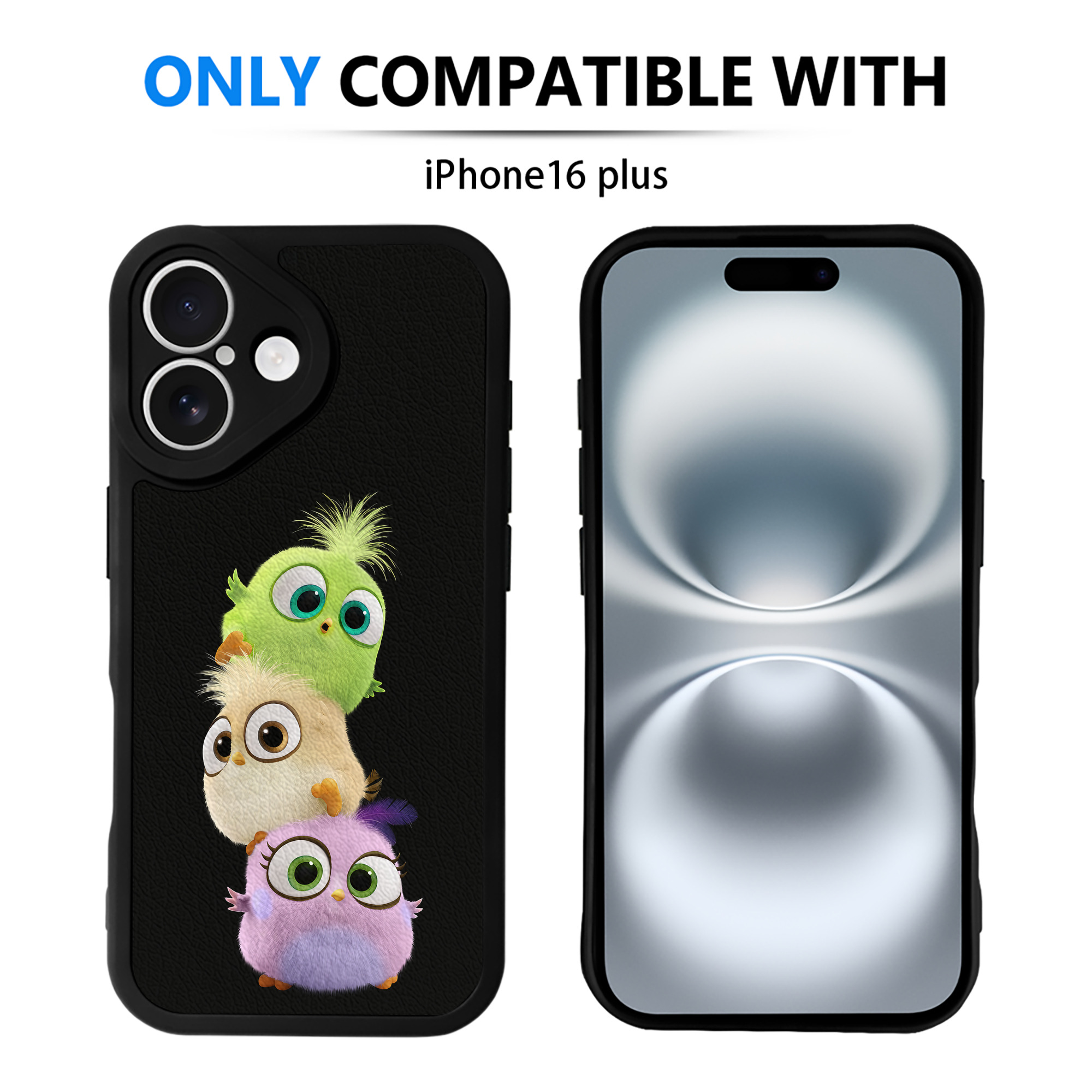 （画像用） Angry Birds アングリーバード 【iPhone 16シリーズ対応】シリコンスマホケース（レザー調） 材質：シリコン